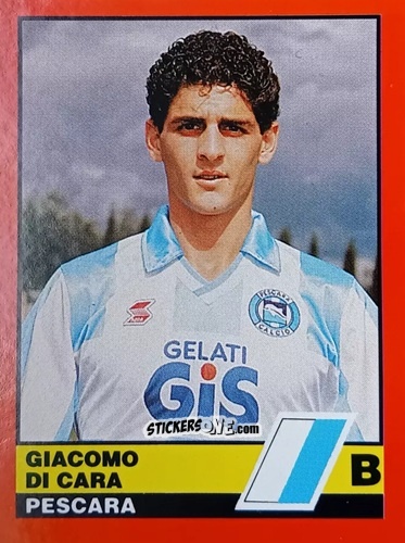 Sticker Giacomo Di Cara - Calciatori d'Italia 1989-1990 n. 542 - Vallardi