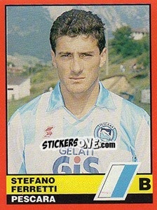 Figurina Stefano Ferretti - Calciatori d'Italia 1989-1990 - Vallardi