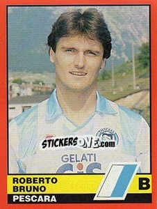 Cromo Roberto Bruno - Calciatori d'Italia 1989-1990 - Vallardi