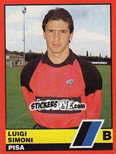 Sticker Luigi Simoni - Calciatori d'Italia 1989-1990 n. 553 - Vallardi