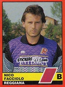 Sticker Nico Facciolo - Calciatori d'Italia 1989-1990 n. 565 - Vallardi