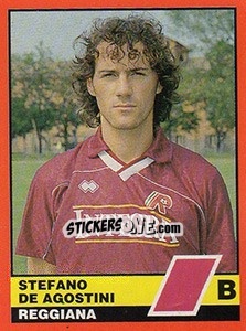 Sticker Stefano De Agostini - Calciatori d'Italia 1989-1990 n. 569 - Vallardi
