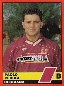 Sticker Paolo Perugi - Calciatori d'Italia 1989-1990 n. 572 - Vallardi