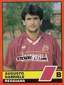 Sticker Augusto Gabriele - Calciatori d'Italia 1989-1990 n. 574 - Vallardi