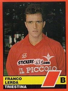 Sticker Franco Lerda - Calciatori d'Italia 1989-1990 n. 611 - Vallardi