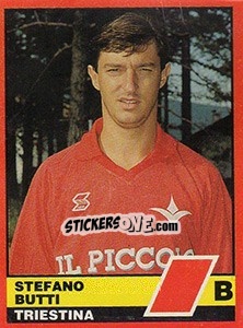 Sticker Stefano Butti - Calciatori d'Italia 1989-1990 n. 612 - Vallardi