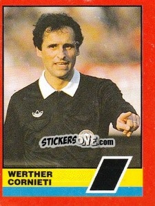 Sticker Werther Cornieti - Calciatori d'Italia 1989-1990 n. 617 - Vallardi
