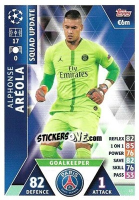 Sticker Alphonse Aréola - UEFA Champions League 2018-2019. Match Attax. Road to Madrid 19 n. 13 - Topps