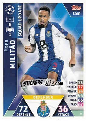 Sticker Éder Militão - UEFA Champions League 2018-2019. Match Attax. Road to Madrid 19 n. 21 - Topps