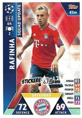 Sticker Rafinha - UEFA Champions League 2018-2019. Match Attax. Road to Madrid 19 - Topps