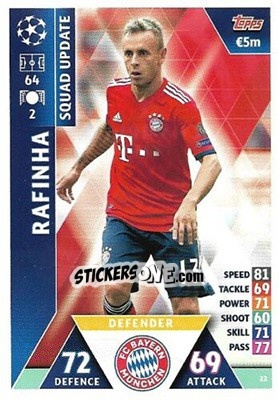 Sticker Rafinha - UEFA Champions League 2018-2019. Match Attax. Road to Madrid 19 n. 22 - Topps