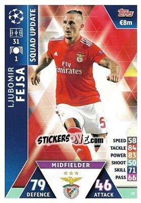 Cromo Ljubomir Fejsa - UEFA Champions League 2018-2019. Match Attax. Road to Madrid 19 - Topps