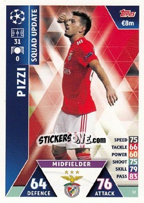 Sticker Pizzi - UEFA Champions League 2018-2019. Match Attax. Road to Madrid 19 n. 32 - Topps