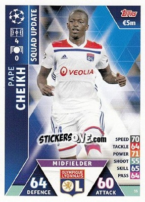 Cromo Pape Cheikh - UEFA Champions League 2018-2019. Match Attax. Road to Madrid 19 n. 35 - Topps