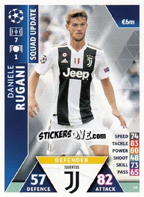 Sticker Daniele Rugani - UEFA Champions League 2018-2019. Match Attax. Road to Madrid 19 n. 48 - Topps