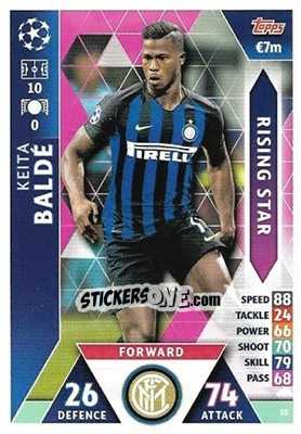 Sticker Keita Baldé - UEFA Champions League 2018-2019. Match Attax. Road to Madrid 19 n. 55 - Topps