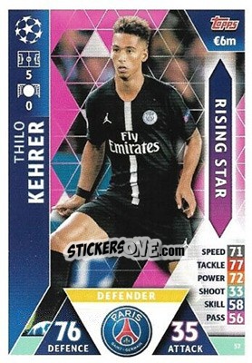 Sticker Thilo Kehrer - UEFA Champions League 2018-2019. Match Attax. Road to Madrid 19 - Topps