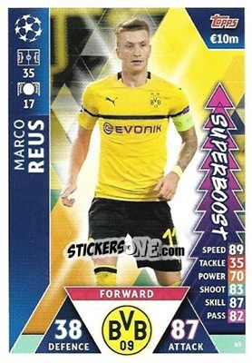 Sticker Marco Reus - UEFA Champions League 2018-2019. Match Attax. Road to Madrid 19 n. 63 - Topps