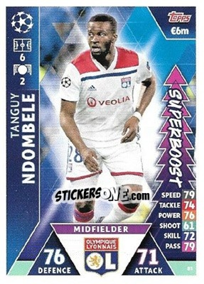 Sticker Tanguy Ndombele - UEFA Champions League 2018-2019. Match Attax. Road to Madrid 19 n. 83 - Topps