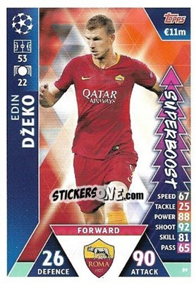 Sticker Edin Džeko - UEFA Champions League 2018-2019. Match Attax. Road to Madrid 19 n. 89 - Topps