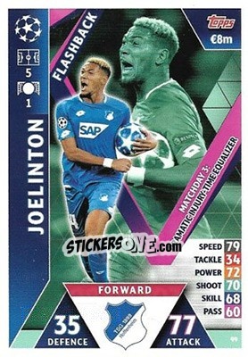 Sticker Joelinton - UEFA Champions League 2018-2019. Match Attax. Road to Madrid 19 n. 99 - Topps