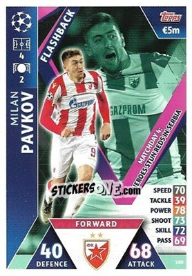 Sticker Milan Pavkov - UEFA Champions League 2018-2019. Match Attax. Road to Madrid 19 - Topps