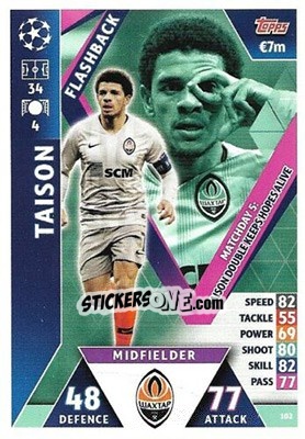Cromo Taison - UEFA Champions League 2018-2019. Match Attax. Road to Madrid 19 - Topps