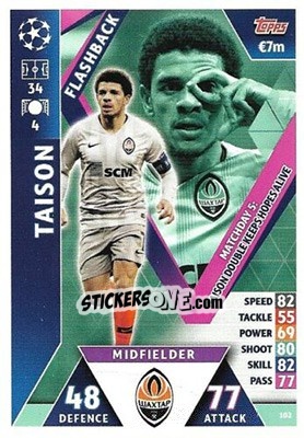 Sticker Taison - UEFA Champions League 2018-2019. Match Attax. Road to Madrid 19 n. 102 - Topps