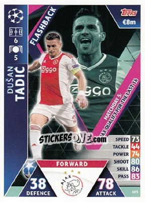 Sticker Dušan Tadic - UEFA Champions League 2018-2019. Match Attax. Road to Madrid 19 n. 103 - Topps
