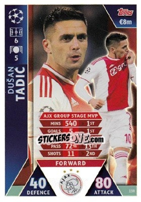Sticker Dušan Tadic - UEFA Champions League 2018-2019. Match Attax. Road to Madrid 19 n. 139 - Topps
