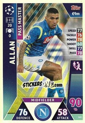 Figurina Allan - UEFA Champions League 2018-2019. Match Attax. Road to Madrid 19 - Topps