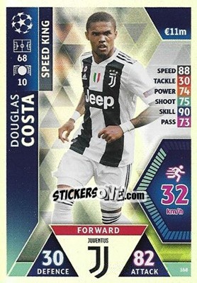 Sticker Douglas Costa - UEFA Champions League 2018-2019. Match Attax. Road to Madrid 19 n. 168 - Topps