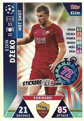 Figurina Edin Džeko - UEFA Champions League 2018-2019. Match Attax. Road to Madrid 19 - Topps