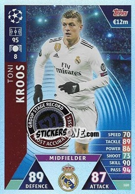 Sticker Toni Kroos - UEFA Champions League 2018-2019. Match Attax. Road to Madrid 19 n. 180 - Topps