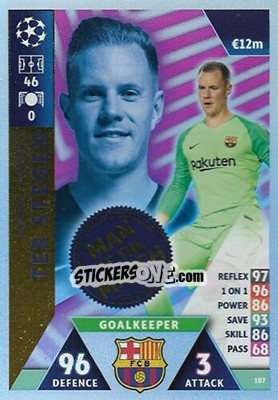 Cromo Marc‐André ter Stegen - UEFA Champions League 2018-2019. Match Attax. Road to Madrid 19 n. 187 - Topps