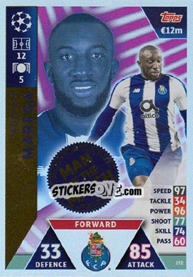 Sticker Moussa Marega - UEFA Champions League 2018-2019. Match Attax. Road to Madrid 19 n. 192 - Topps
