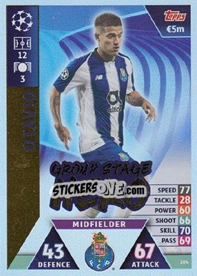 Sticker Otávio - UEFA Champions League 2018-2019. Match Attax. Road to Madrid 19 n. 204 - Topps