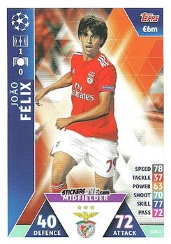 Cromo João Félix - UEFA Champions League 2018-2019. Match Attax. Road to Madrid 19 n. SLB11 - Topps