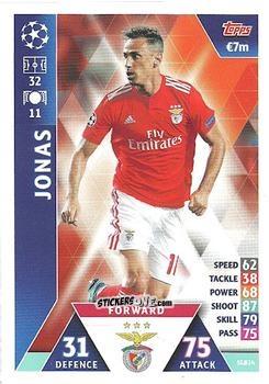 Figurina Jonas - UEFA Champions League 2018-2019. Match Attax. Road to Madrid 19 n. SLB14 - Topps