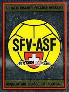 Cromo Wappen Schweizerischer Fussballverband - Football Switzerland 1980-1981 - Panini