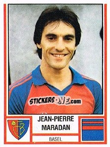 Cromo Jean-Pierre Maradan - Football Switzerland 1980-1981 - Panini