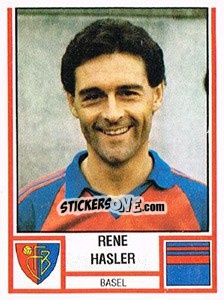 Cromo Rene Hasler - Football Switzerland 1980-1981 - Panini