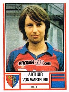 Sticker Arthur von Wartburg - Football Switzerland 1980-1981 - Panini