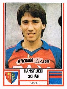 Cromo Hansreudi Schär - Football Switzerland 1980-1981 - Panini