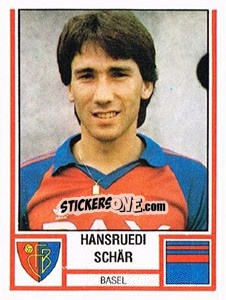 Sticker Hansreudi Schär - Football Switzerland 1980-1981 n. 16 - Panini