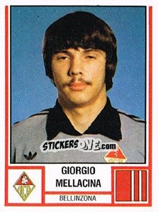 Cromo Giorgio Mellacna - Football Switzerland 1980-1981 - Panini