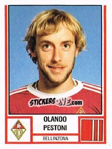 Figurina Olando Pestoni - Football Switzerland 1980-1981 n. 28 - Panini