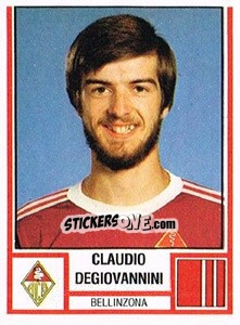 Sticker Claudio Degiovannini - Football Switzerland 1980-1981 n. 30 - Panini