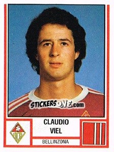 Sticker Claudio Viel - Football Switzerland 1980-1981 - Panini