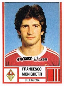 Sticker Francesco Monighetti - Football Switzerland 1980-1981 n. 33 - Panini